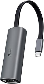 TP - لينك محول ايثرنت USB C 2.5G LAN RJ45 بسرعة 2500 ميجابت لكل ثانية متوافق مع ويندوز وماك او اس وايباد او اس وكروم او اس ولينكس وiOS، قابل للطي، UE302C