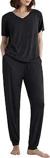 Women's Bamboo Viscose Jogger Pants Lounge Pajamas Set