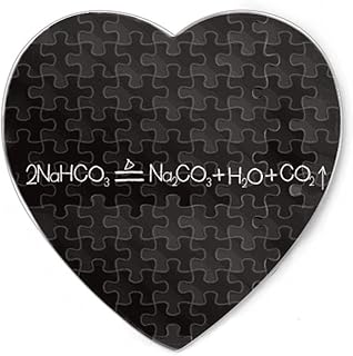 احجية بيكربونات الصوديوم من تشيستري كوليدج لتزيين لعبة الصور المقطوعة على شكل قلب
