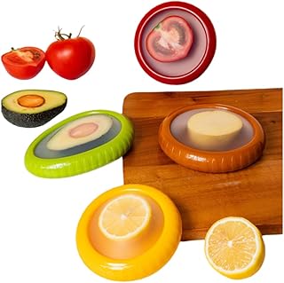 WDTGJRIP 4Pcs Onion Storage Avocado Saver Holder, Lemons Garlic Tomato Peper Storage Containers Reusable