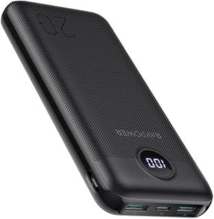 باور بانك بـ 3 منافذ من راف RP-PB1205 PD 20000mAh 20 واط لون اسود