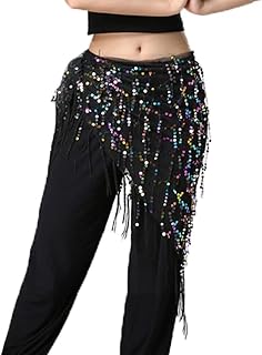 Belly Dance Hip Scarf Sequin Triangle Skirt