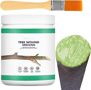 Cotton Wax Wound Closure, Wound Fastener for Bonsai Trees, Tree Resin Wound Closure for Garden Plugs, Healing Paste for Plants, Smear Root, with Brush (100 g)