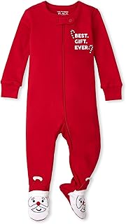 baby-girls Family Matching Christmas Holiday Pajamas Sets, Snug Fit 100% Cotton, Adult, Big Kid, Toddler, Baby Baby and Toddler Sleepers (pack of 1)