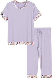 Women's Viscose Capri Lounge Pajama Set