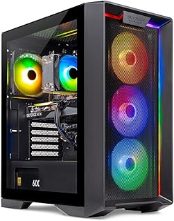 سكاي تيك جيمينج كمبيوتر مكتبي للالعاب من نيبولا - انتل كور i5 13400F 2.5GHz، انفيديا RTX 4060، ذاكرة مستديمة SSD 1TB، 16GB DDR4 RAM 3200، وحدة امداد طاقة ذهبية 600 واط، واي فاي 11AC، ويندوز 11 هوم 64