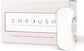 Enroush - Organic Cotton Pantyliners, Sanitary, Comfort, Women Period, Hypoallergenic, Natural - 24 pcs