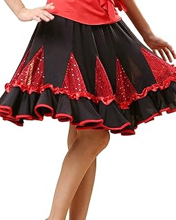 Latin Curling Dance Performance Skirt, Women's, Skirt