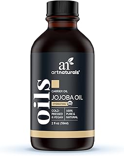 ArtNaturals USDA Organic Jojoba Oil - (2 Fl Oz / 60ml) - 100% Pure Golden Cold Pressed Carrier Oil - Sensitive Skin, Face Hair, Nails and Cuticle - Dry Scalp Blemish and Acne Treatment