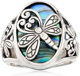 HUKQBUNX 925 Sterling Silver creative Dragonfly insect fashion women's fresh ring size 6-10