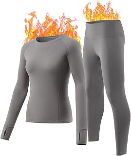 gagli Thermounterwäsche Damen mit Innenfleece, Warm Thermooberteil & Thermohose Leggings Funktionsunterwäsche Sets, Skiunterwäsche Thermowäsche Set