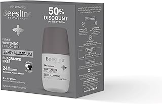 Beesline Roll On Deodorant Zero Aluminum Fragrance Free 70ml Twin Pack (1+50% Off)