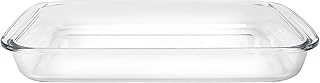بوفادو يو اس اي طبق خبز زجاجي للفرن مقاس 9 انش × 13 انش | زجاج البوروسيليكات عالي الجودة | سعة 3 كوارت | غير لاصق وامن للاستخدام في غسالة الصحون من الفريزر الى الفرن | بدون غطاء