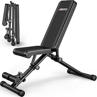 JOROTO Adjustable Weight Bench, Full Body Workout Strength Training Bench Press Foldable Incline Decline Bench Sit Up Exercise Equipment for Home Gym 700lbs/800lbs/1000lbs