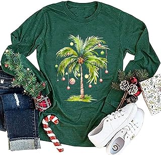 Farm Fresh Christmas Plaid Trees T-Shirt for Women Funny Letter Print Casual Long Sleeve Graphic Tee Tops