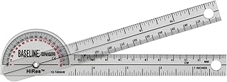 بيزلين مقياس الزوايا البلاستيكي 12-1005HR، نمط الجيب، يستأجر رأس 180 درجة، اذرع 6 انش
