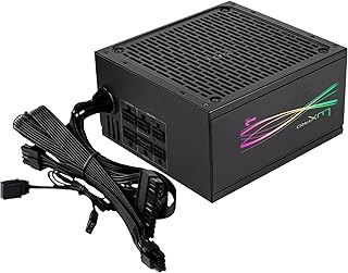 ايرو كوول مزود طاقة 850 واط شبه معياري RGB 850 واط، 80 بلس برونز + 88%، مكثفات يابانية، مروحة اف دي بي سي 14 سم ايه بي اف سي، ايه تي اكس 3.0 ومنفذ الملحقات الاضافية السريع 5.0، متوافق مع ARGB، ضمان 5