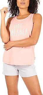 Rae Dunn Women's Sleepwear, Tank and Shorts Womens Pajama Sets, Soft Summer Loungewear