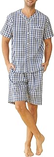 Men's Summer Cotton Pajamas Shorts Set