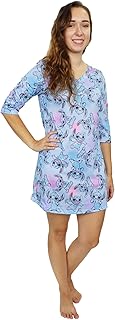 Lilo & Stitch Women's 3/4 Sleeve Dorm Nightgown Pajamas