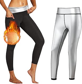 Sauna Pants Fitness Exercise Sauna Leggings Compression Sauna Sweat Pants Workout Training Thermo Sweat Leggings for Womens