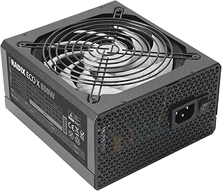 Tacens RADIX ECO X 850, PC ATX Power Supply, 850W, 6-Year Warranty, 87% Efficiency, SMD and DC-DC Technologies, Ultra-Quiet AI-RPM 140mm FDB Fan, Extra-Long Flat Cables, Black