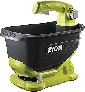 RYOBI - ONE+ 18V Battery Hand Spreader - Adjustable Flow and Spreading Width - Tray Capacity 4 L/5 kg - Handle with Switch - Sold without battery or charger - OSS1800