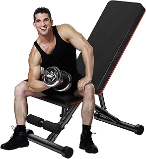 OLIXIS Weight Bench Adjustable Workout Bench for Home Gym, Foldable Bench Press for Full Body Exercise and Strength Training