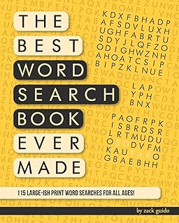 The best word search book ever made (so far): 115 word searches in large-ish print for all ages!