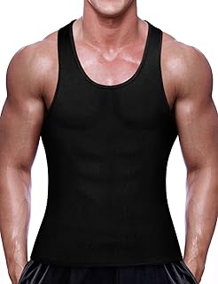 NonEcho Men Sauna Vest Neoprene Sweat Weight Loss Waist Trainer Shirt Workout Tank Top