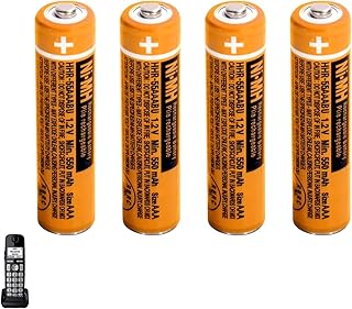 4 بطاريات HHR-55AAABU NI-MH AAA قابلة لاعادة الشحن لباناسونيك 550mAh 1.2 فولت للهواتف اللاسلكية BT Gigaset من كريبول