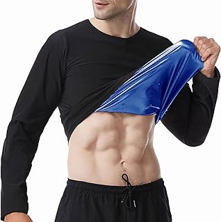 Sauna Shirt for Men, Short Sleeve Sauna Suit for Men, Sweat Body Shaper Sauna Vest for Men Gym Exercise Sauna Top