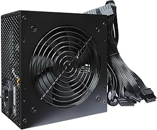 مزود طاقة 500 واط ATX PSU 80 بلس برونز مع مروحة تبريد 120 ملم، 4+4 دبابيس 12 فولت، منفذ الملحقات الإضافية السريع المزدوج، 6 × ساتا من جاستوب