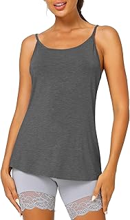 Latuza Women's Viscose Cami Pajamas Top Spaghetti Straps Tank Top