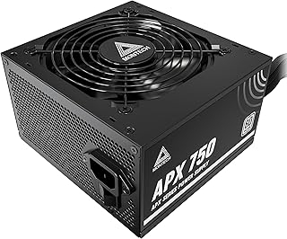 مونتيك مزود طاقة غير معياري 750 واط من ايه بي اكس - 80 بلس ابيض معتمد من انتل ATX12V-DC-الى DC - تصميم كيبل مسطح لتعزيز الكفاءة الحرارية - مروحة 120 ملم - ضمان 5 سنوات (750 واط تقريبًا)