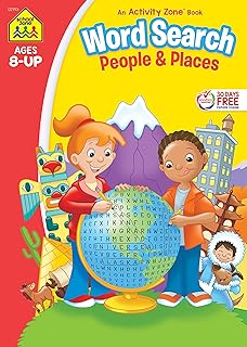 School Zone - Word Search People & Places Workbook - Ages 8+, 2nd Grade, 3rd Grade, Word Puzzles, Vocabulary, History, Geography, and More (School Zone Activity Zone® Workbook Series)