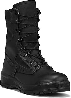 Belleville 300 TROP ST 8 Inch Hot Weather Steel Toe Polishable Black Leather Tactical Boots For Men In Law Enforcement, EMS, and Security Personnel - Electrical Hazard Rated