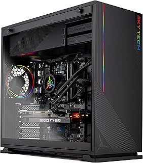 كمبيوتر العاب مكتبي ازور من سكاي تك انتل كور i5 12600K 3.7GHz وRTX 3060 Ti وSSD 1TB بذاكرة مستديمة - 16G DDR4 3200 ووحدة امداد طاقة جولد 650 واط واي فاي تيار متردد ويندوز 10 هوم 64 بت