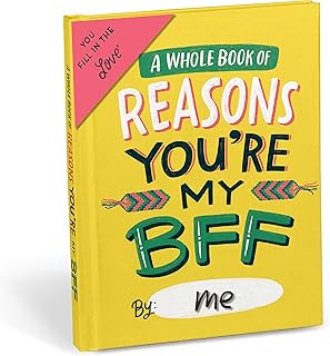 اي ام اند فريندز دفتر هدايا مكتوب عليه عبارة «Reasons You're My BFF» بعبارة «Fill in the Love» مقاس 4.1 × 5.4 انش