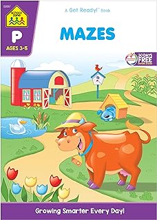 School Zone - Mazes Workbook - Ages 3 to 5, Preschool to Kindergarten, Maze Puzzles, Wide Paths, Colorful Pictures, Attention to Detail, Problem-Solving, and More (School Zone Get Ready!™ Book Series)