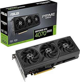 اسس بطاقة عرض مرئي برايم جيفورس RTX 4070 اصدار سوبر او سي 12GB GDDR6X انفيديا DLSS 3 SFF جاهز منفذ الملحقات الاضافية السريع 4.0 HDMI 2.1a 3X 1.4a برايم-RTX4070S-O12G