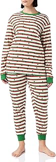 unisex-adult Holiday Lights Candy Stripes and Pines Family Pajamas Pajama Set