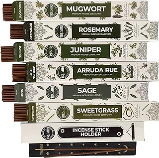 Trumiri Incense Sticks for Smudge Kit - Total 120 Insence-Sticks (20 Insense x 6 Incence) - Incense Set - Natural Incense Sticks Variety Pack with Sage Incense for Negative Energy Cleansing