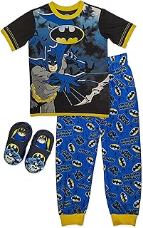 Boy’s 2 Piece Pajama Set with Matching Cozeez Slippers Sizes 4/5, 6/7, 8, 10/12, Blue